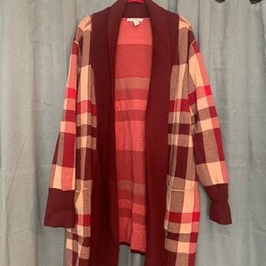 Isaac Mizrahi Plaid Autumn Cardigan 2X